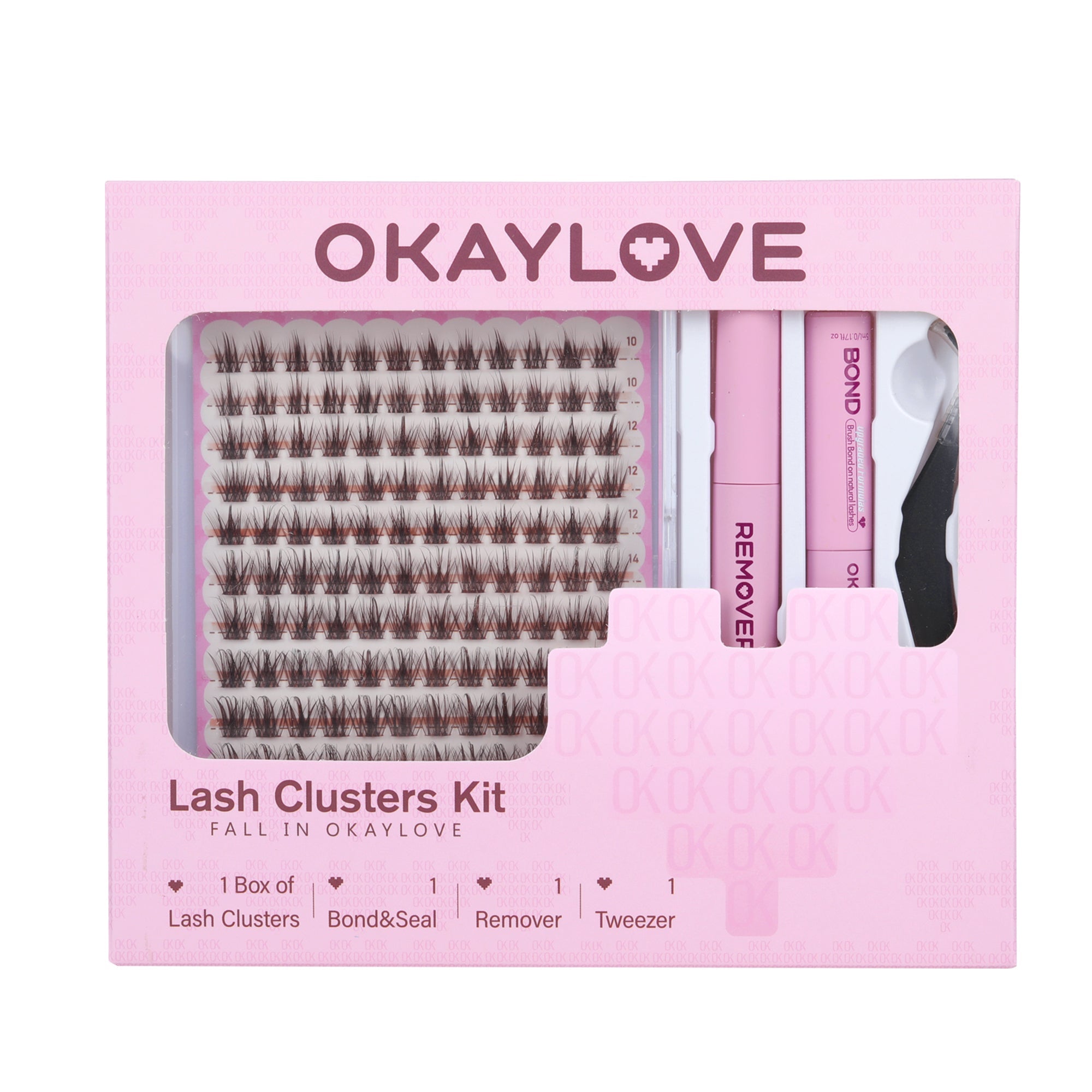 OKAYLOVE®  Fawn Eyelash Clusters Kit - Brown OKAYLOVE
