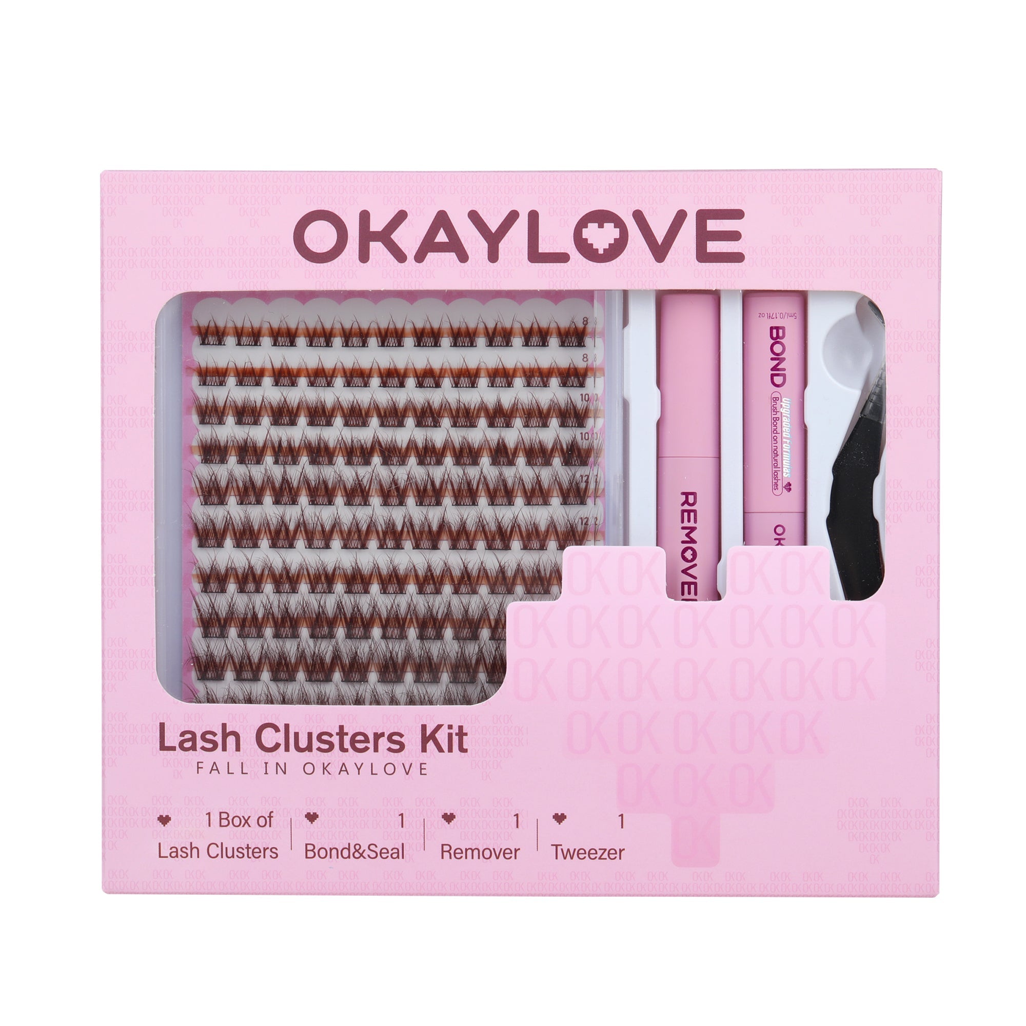 OKAYLOVE®  Mira Eyelash Clusters Kit - Brown OKAYLOVE