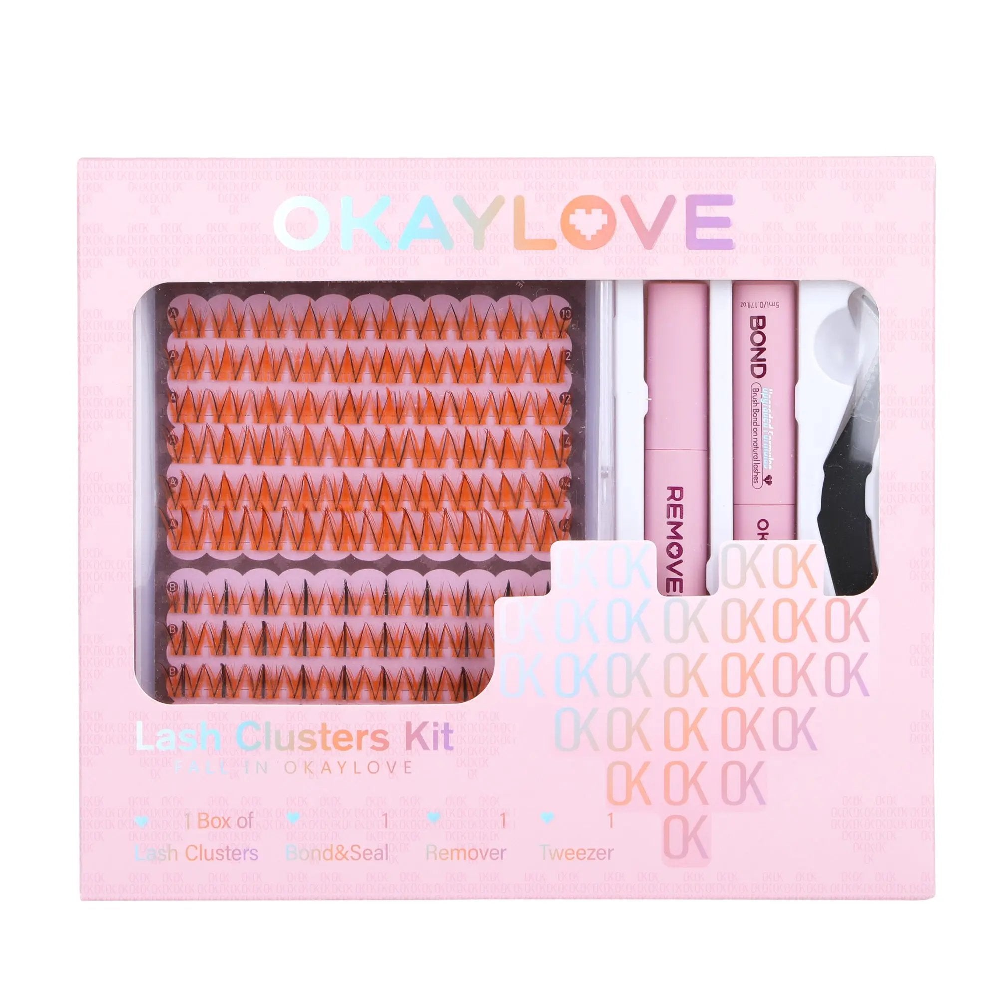 OKAYLOVE® Coral Eyelash Clusters Kit OKAYLOVE