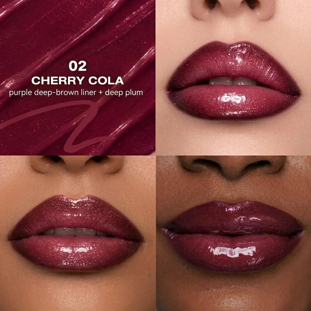 OKAYLOVE Peel&Glow 2-in-1 Lip Stain & Shimmer Gloss Duo, Long Lasting Lip Stain, Hydrating Non Sticky Glossy Lip Makeup OKAYLOVE