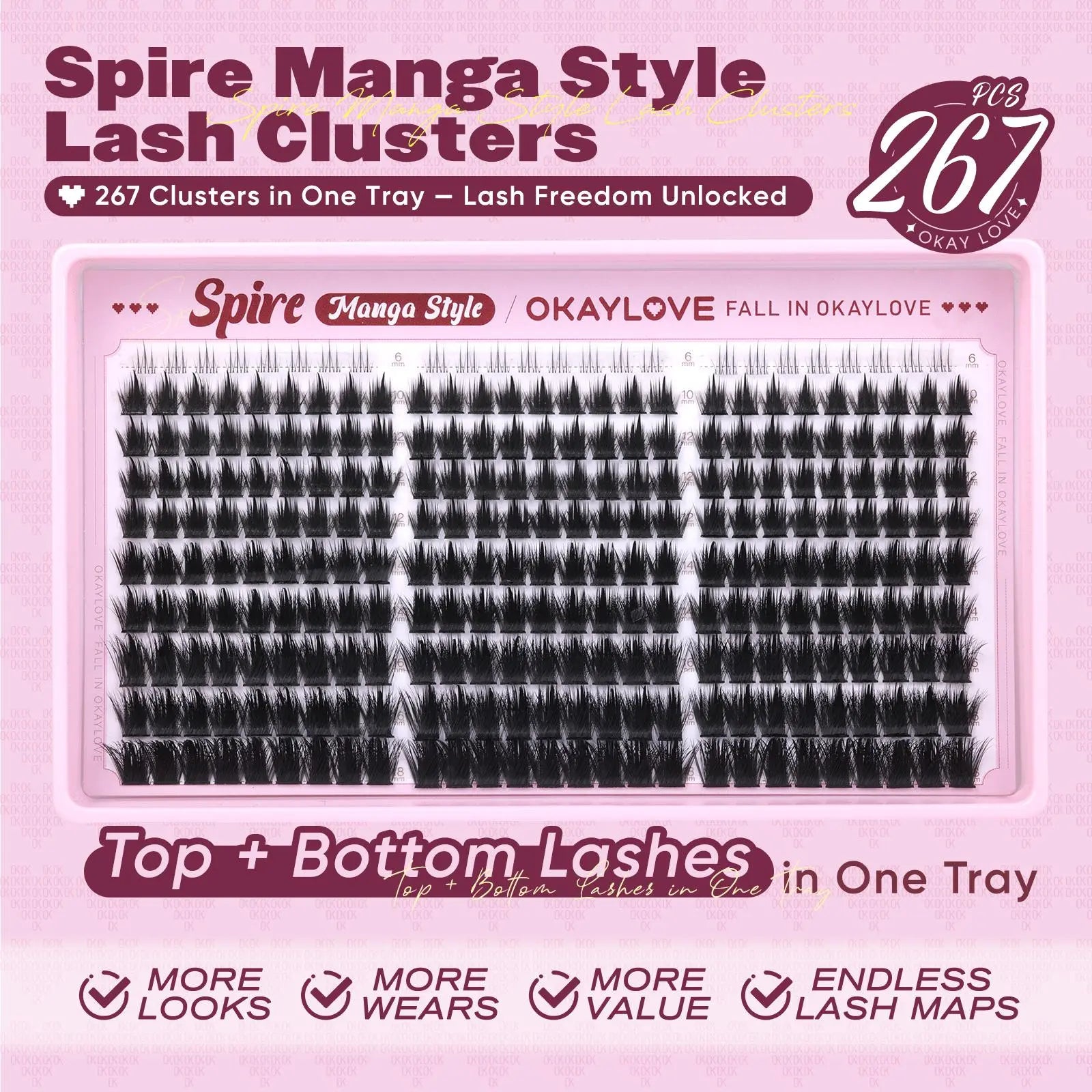 OKAYLOVE®  Spire Eyelash Clusters Kit OKAYLOVE