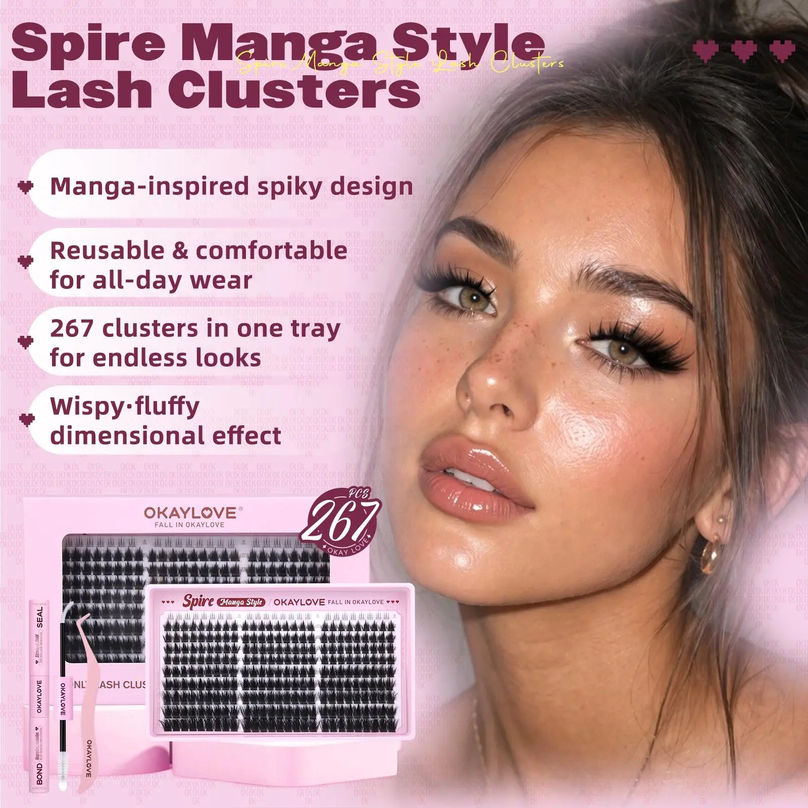 OKAYLOVE®  Spire Eyelash Clusters Kit OKAYLOVE