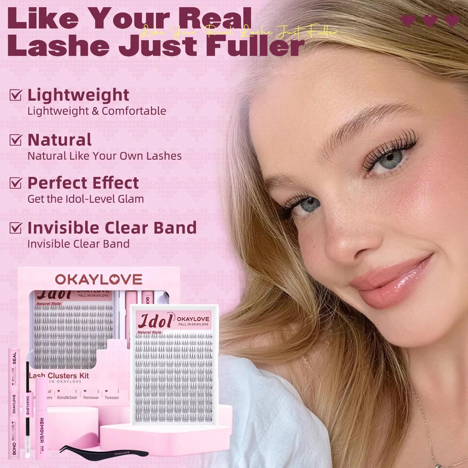 OKAYLOVE®  Idol Eyelash Clusters Kit OKAYLOVE