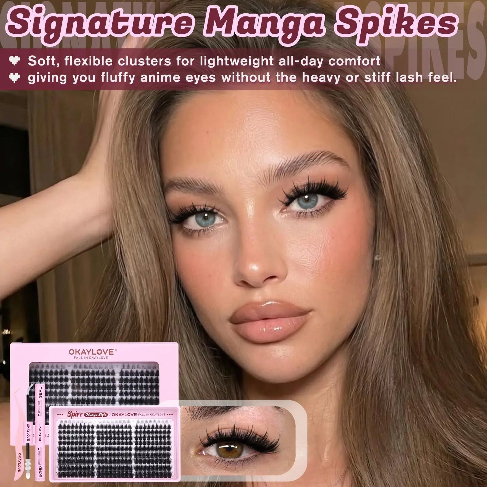 OKAYLOVE®  Spire Eyelash Clusters Kit OKAYLOVE