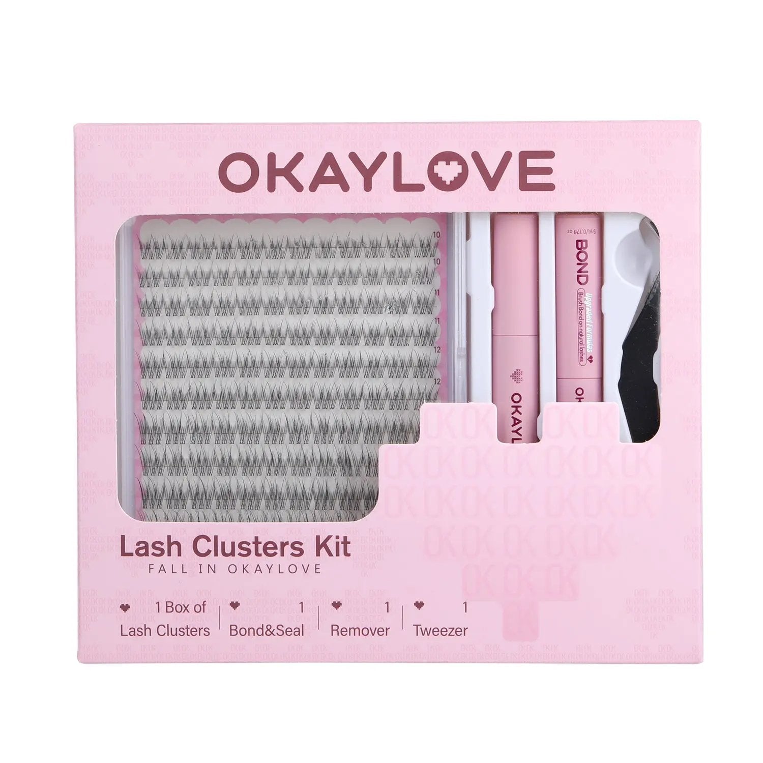 OKAYLOVE®  Rose Eyelash Clusters Kit OKAYLOVE