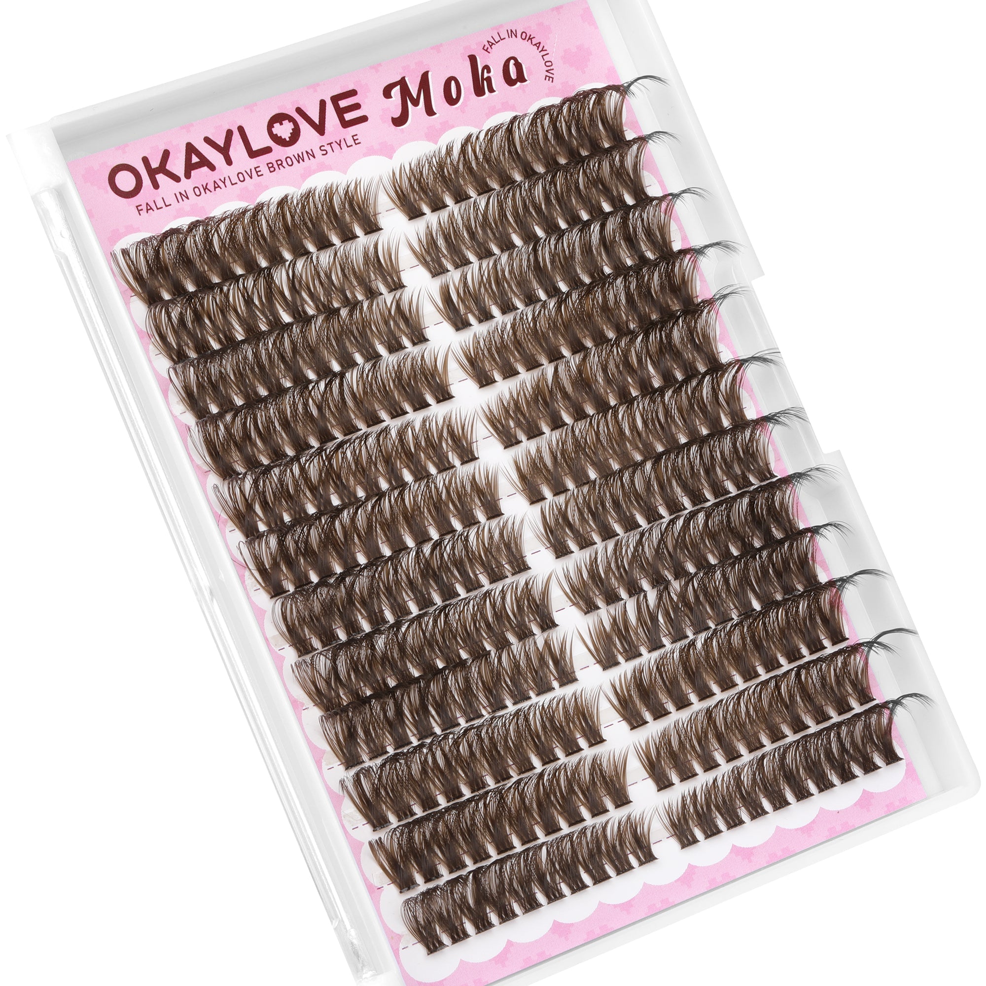 OKAYLOVE® Moka Eyelash Clusters Kit - Brown OKAYLOVE
