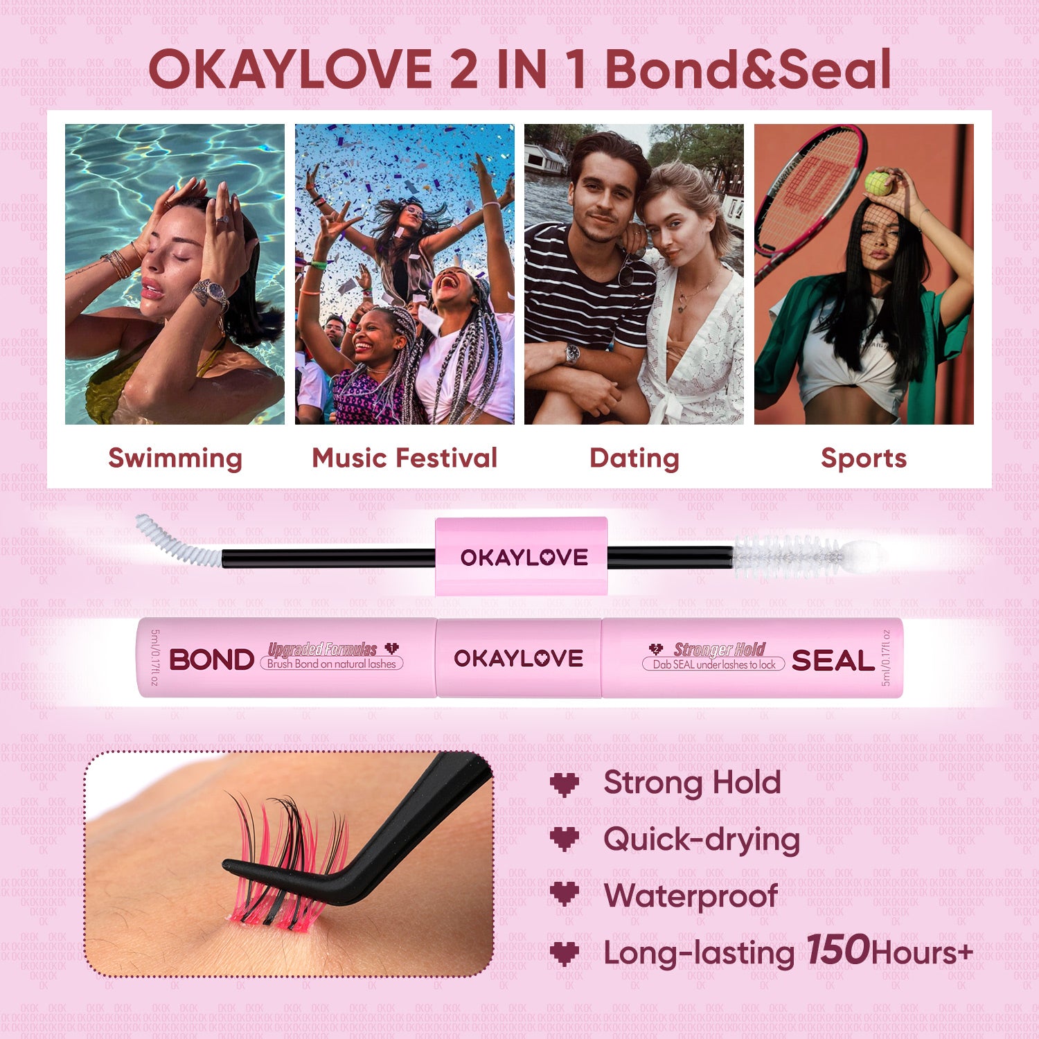 OKAYLOVE® Pinkify Eyelash Clusters Kit