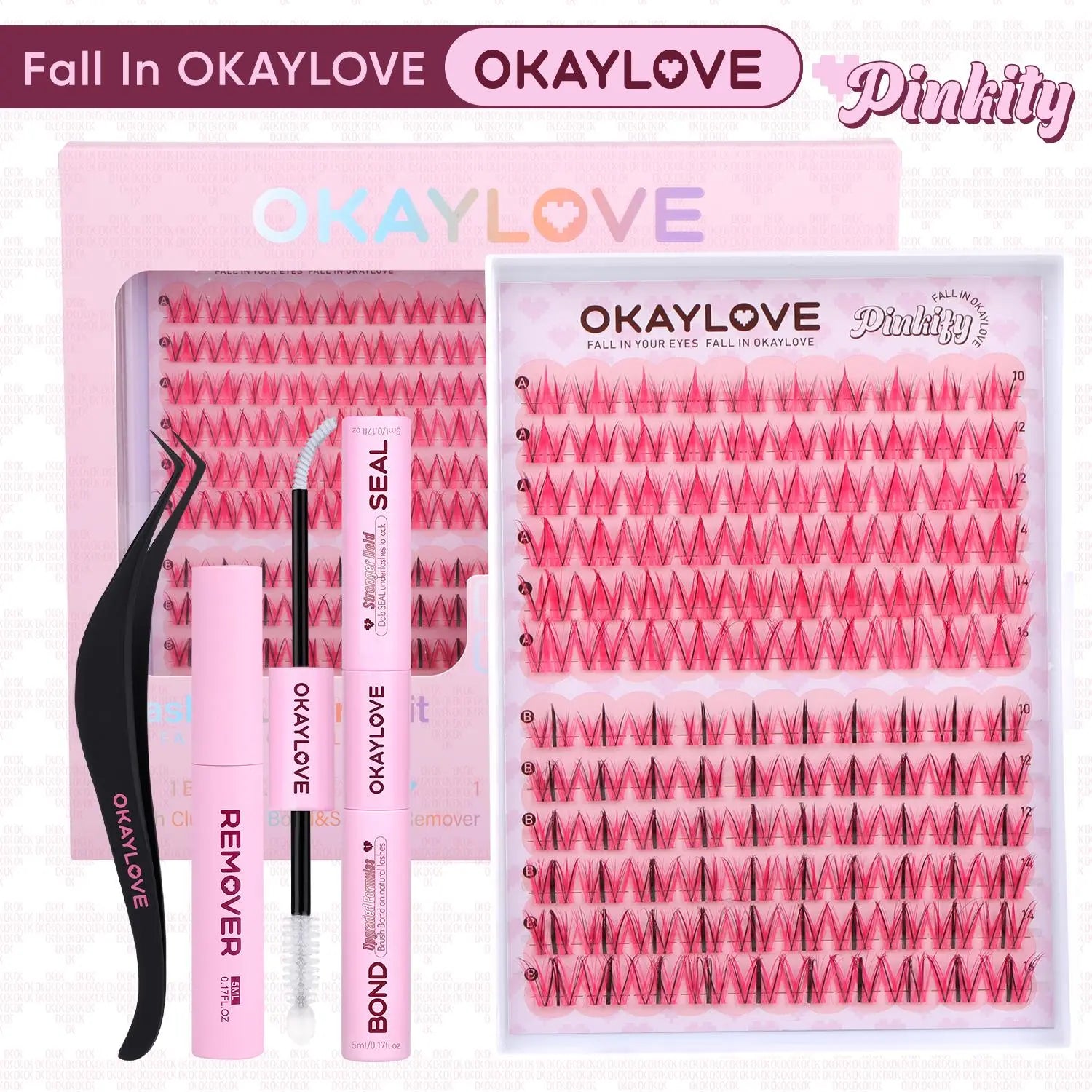 OKAYLOVE® Pinkify Eyelash Clusters Kit OKAYLOVE