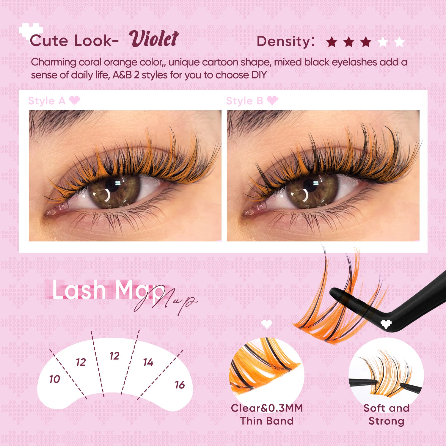 OKAYLOVE® Coral Eyelash Clusters Kit