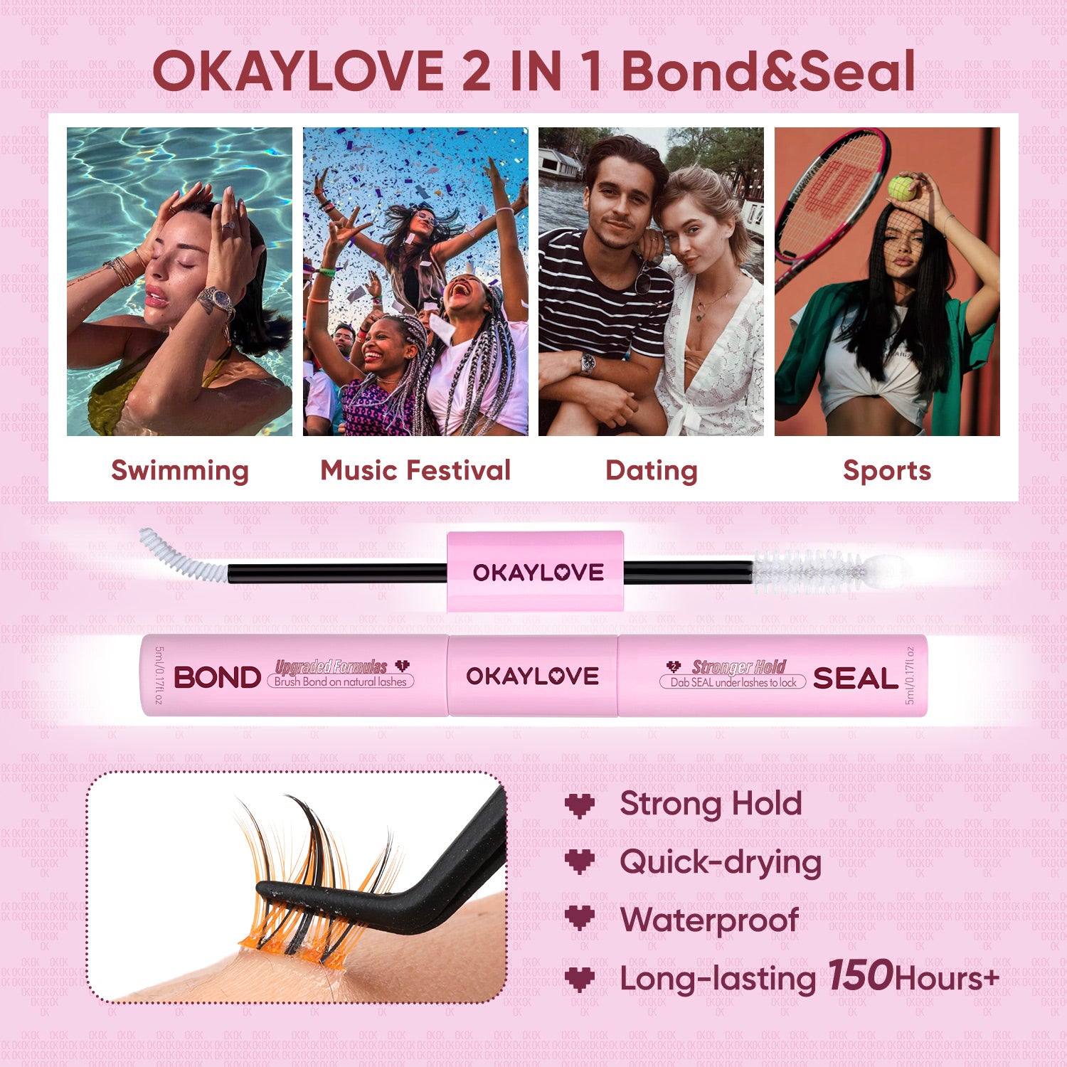 OKAYLOVE® Coral Eyelash Clusters Kit