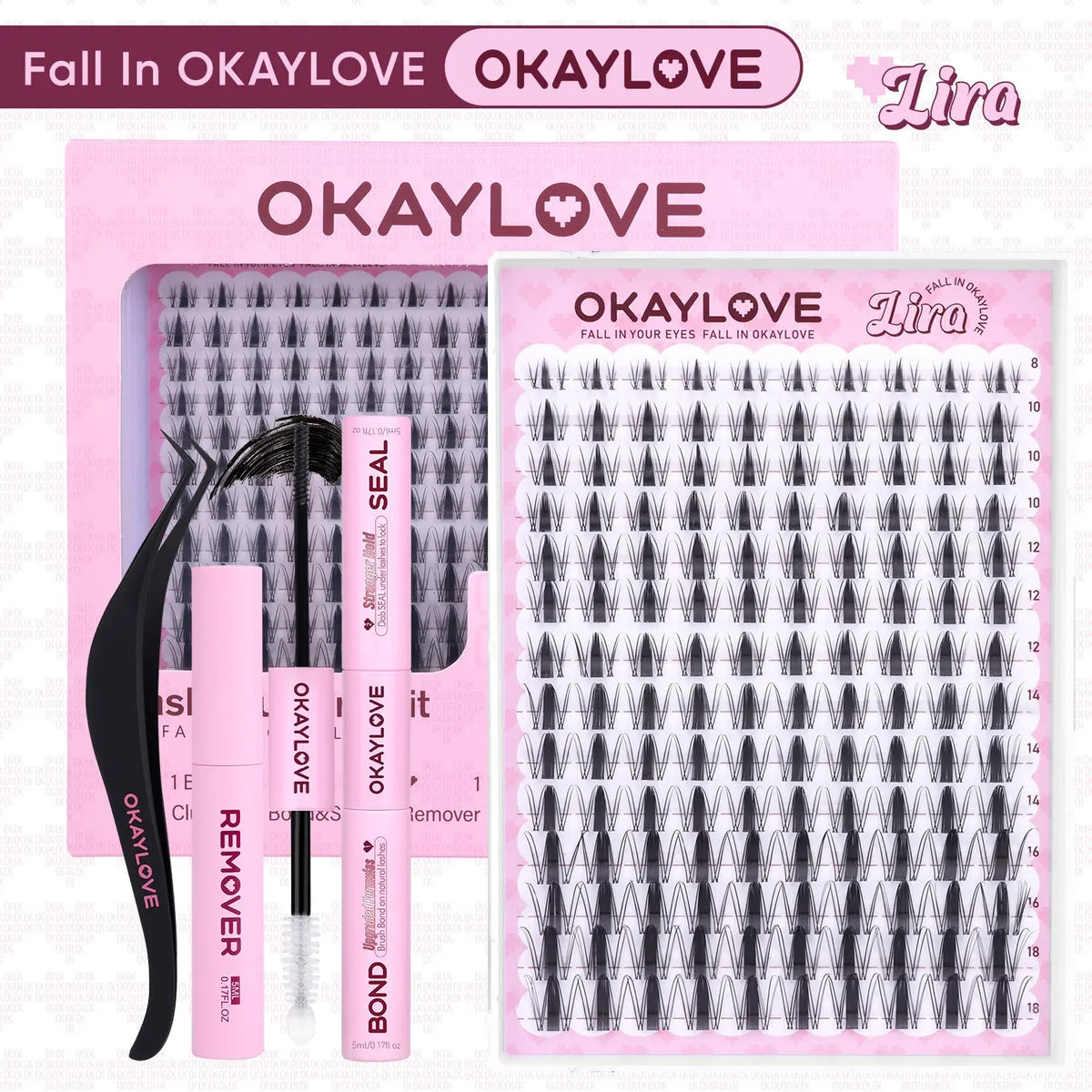 OKAYLOVE® Lira Lash Clusters Kit OKAYLOVE