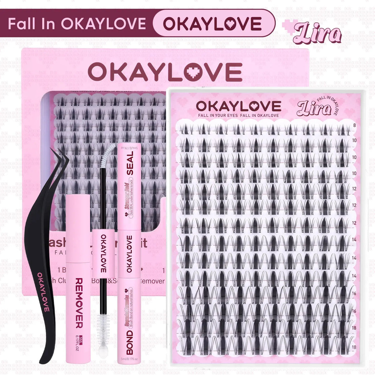 OKAYLOVE® Lira Lash Clusters Kit OKAYLOVE